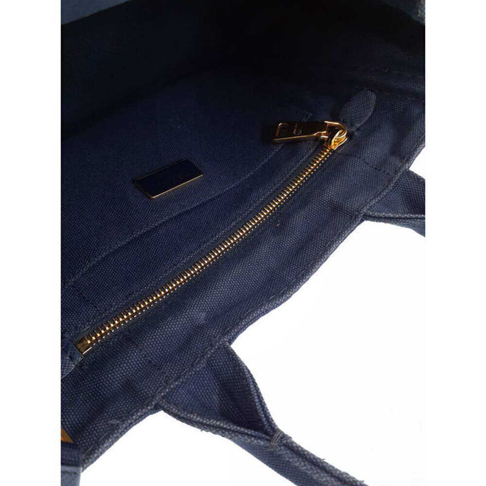 Prada 2way Tote handbag Denim top handles Canapa canvas Blue - Picture 8 of 9